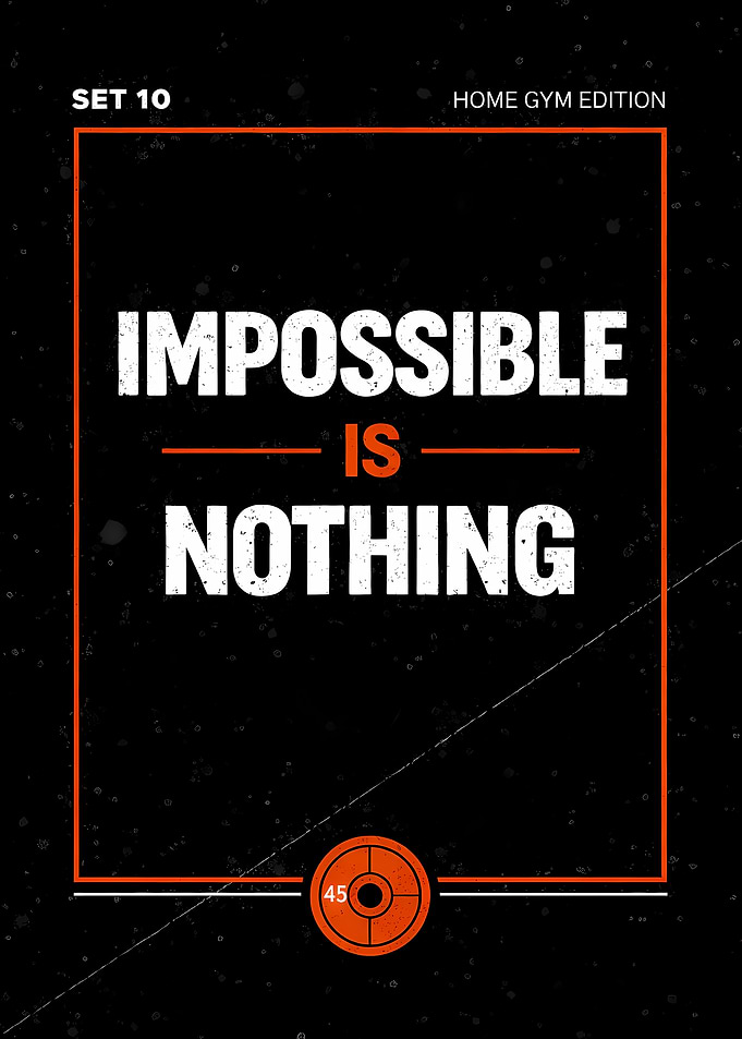 Impossible Is Nothing – Gym Motivation Poster (Home Gym Edition)