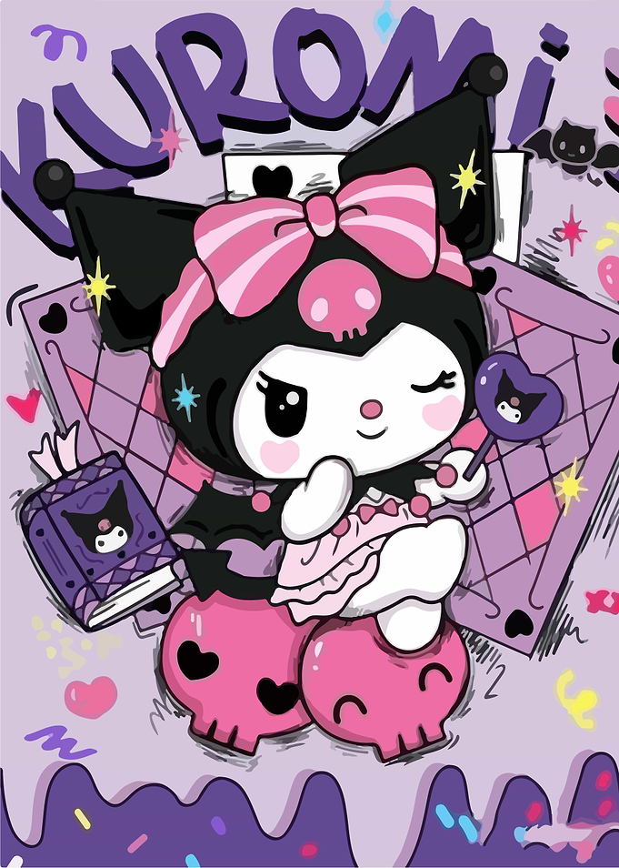 Kuromi Winking with Lollipop