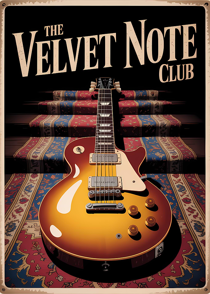 The Velvet Note Club Guitar Poster