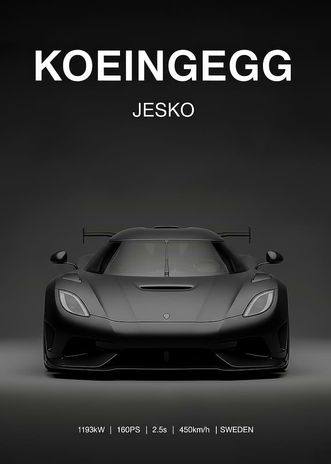 balck Koenigsegg Jesko Sports Car
