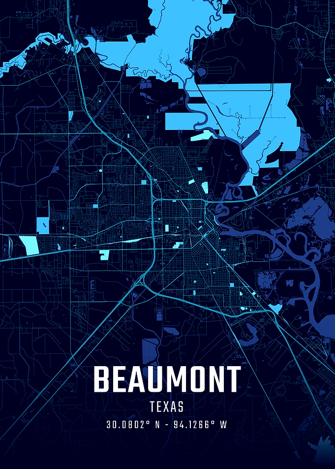 Beaumont Texas Midnight City Map