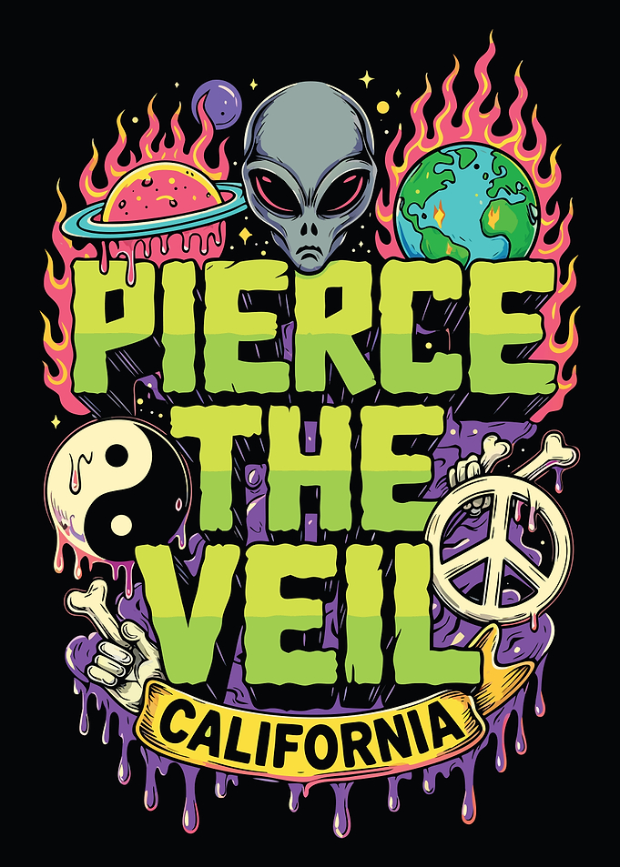 Pierce The Veil California Alien Art