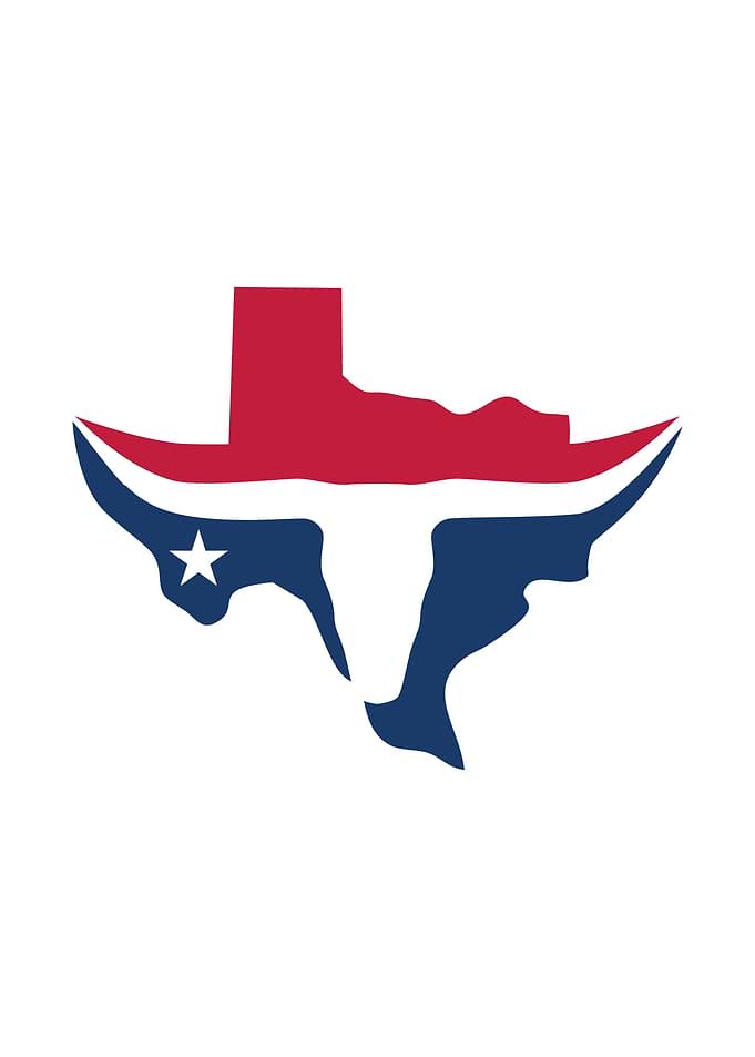 Texas Flag Bull Logo