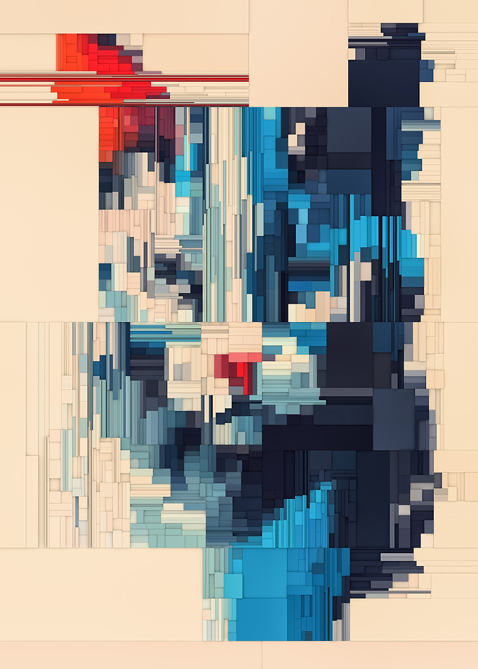 Cat Geometric Quadtree Art