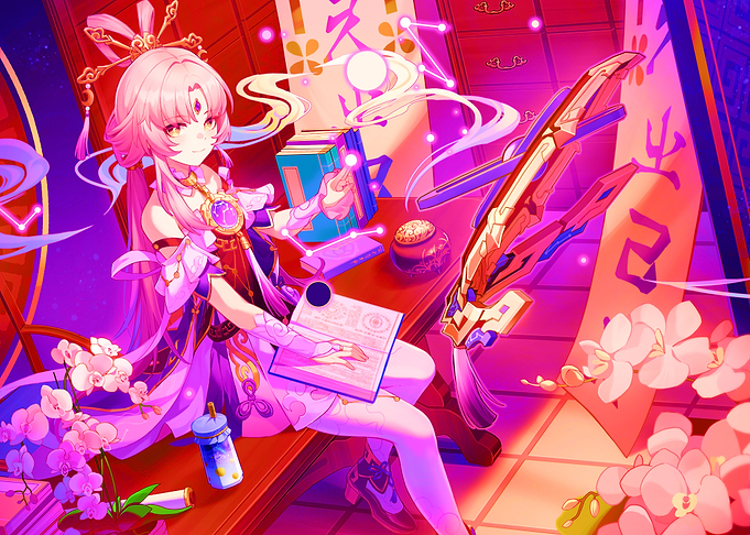 Anime Girl with Futuristic Weapon