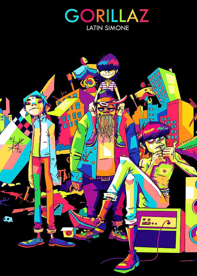 Gorillaz Latin Simone Pop Art