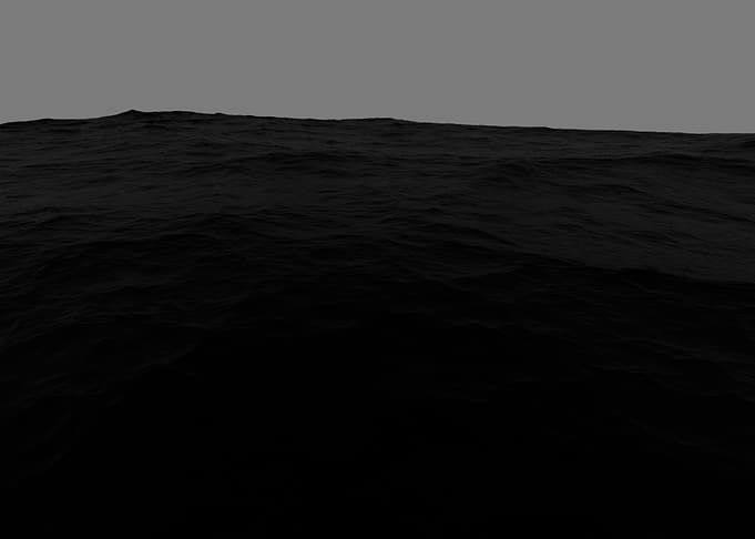 Dark Ocean Waves Under Gray Sky