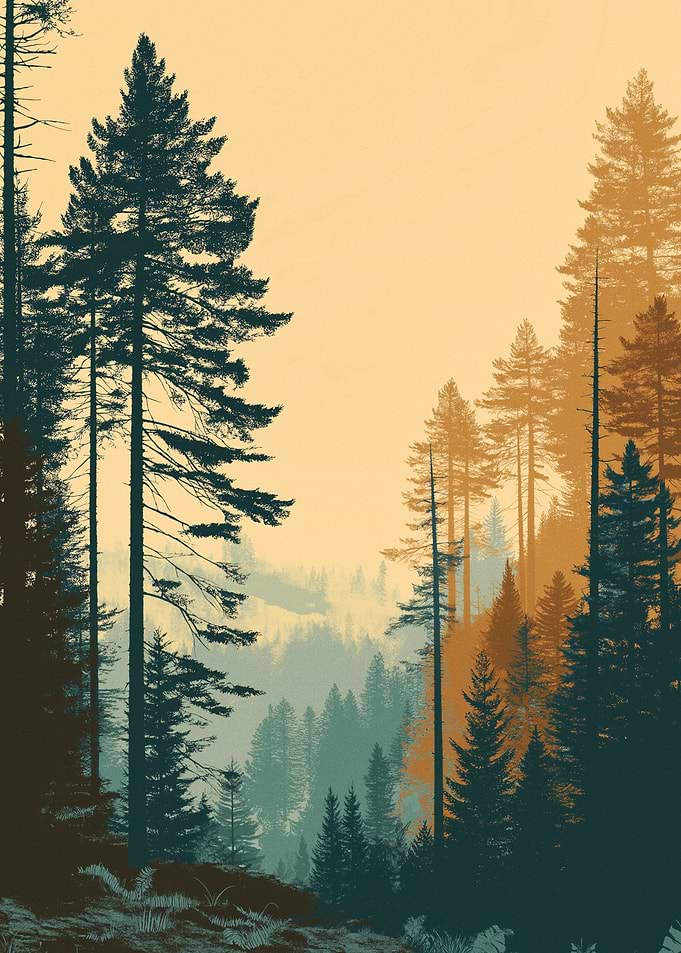 Misty Forest Landscape