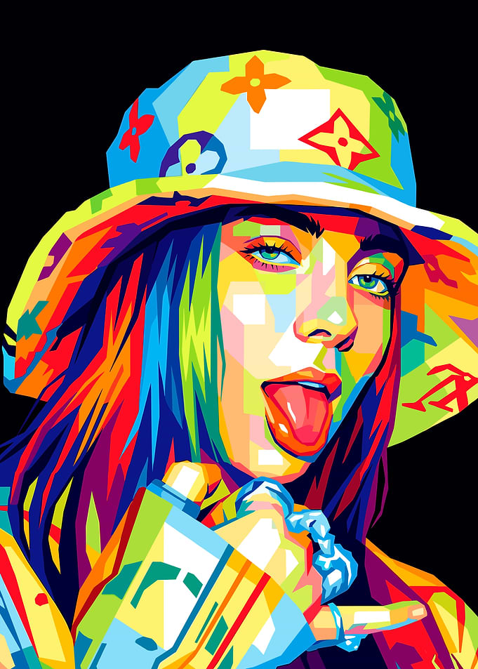 Billie Eilish Pop Art Portrait