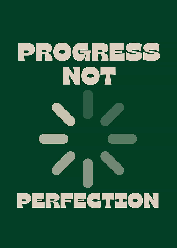 Progress Not Perfection Loading Icon