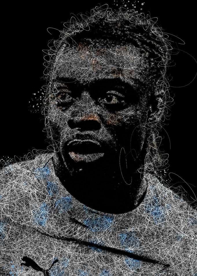 Jeremy Doku Scribble Art