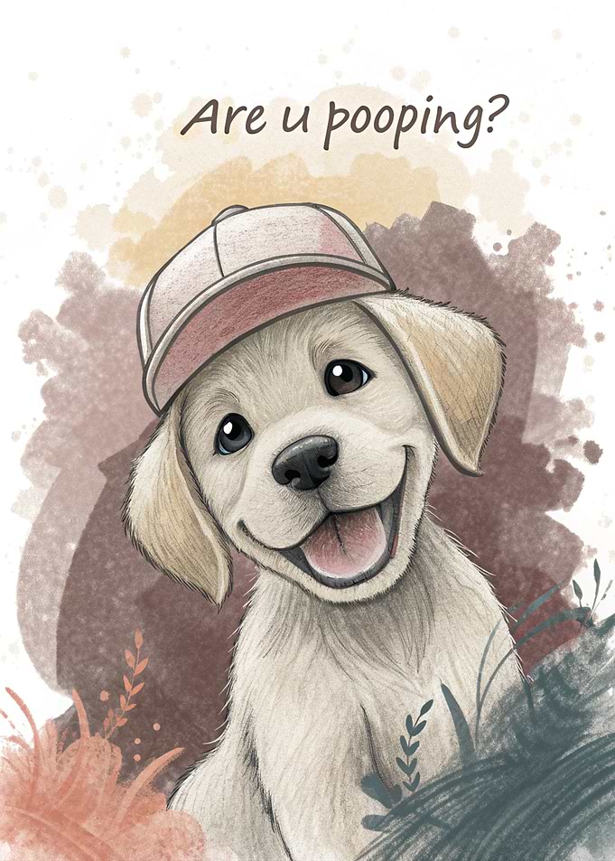 Cute puppy wearing a cap