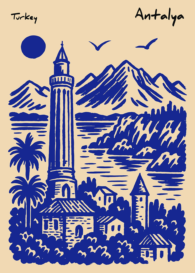 Antalya, Turkey Travel Poster