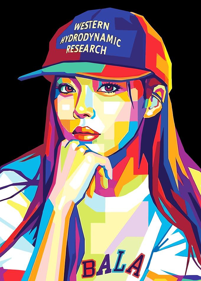 Winter Colorful Pop Art Portrait