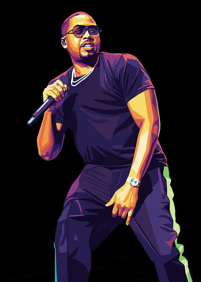 Nas Performing on Stage