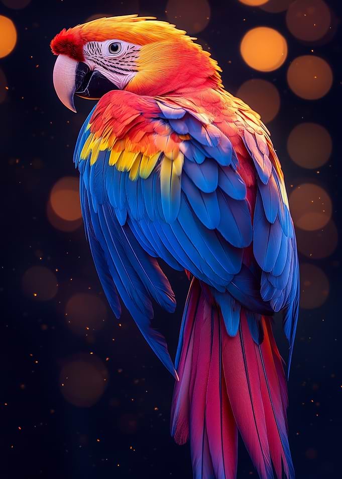 Vibrant Macaw Parrot