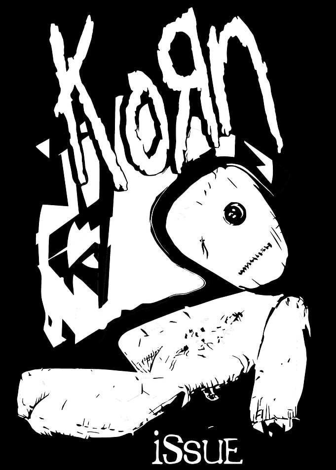 Korn Issue Logo black and white