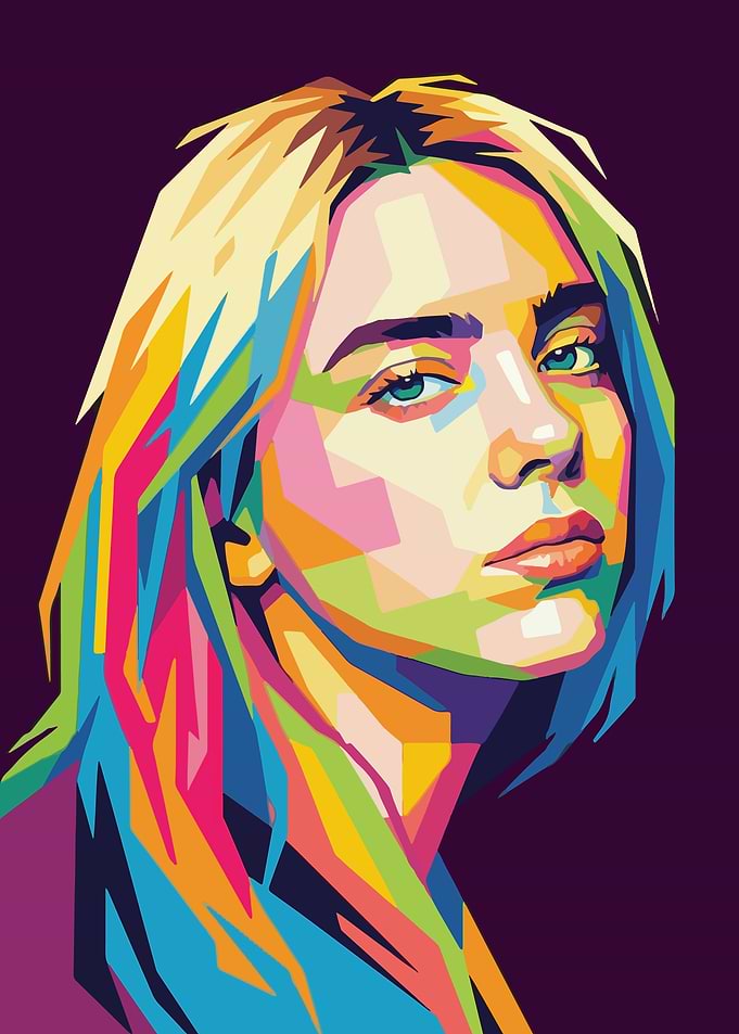 Billie Eilish Pop Art Portrait