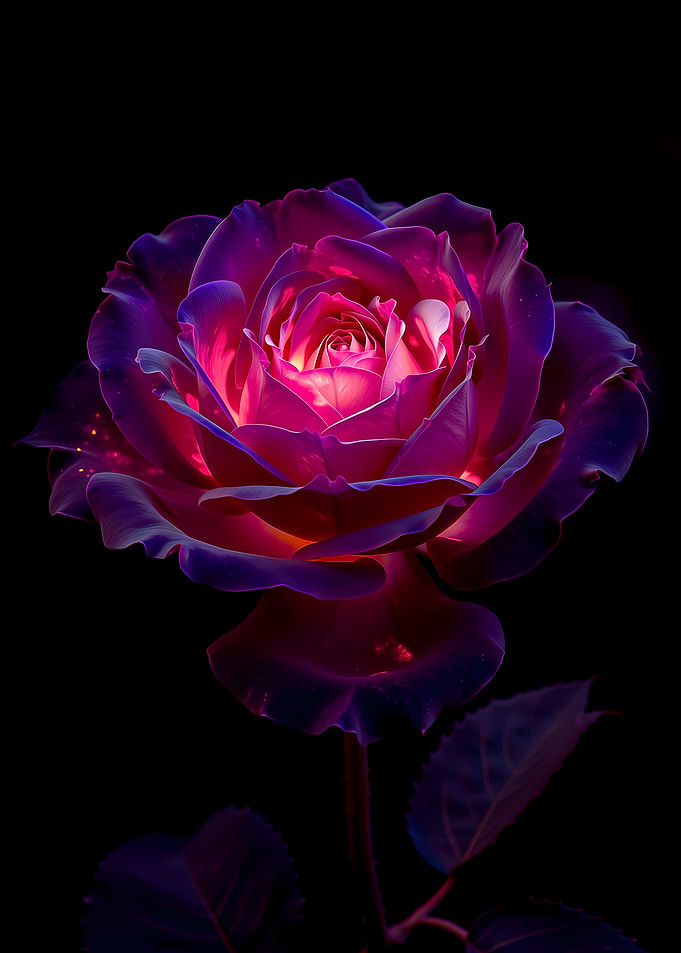 Glowing Pink Rose