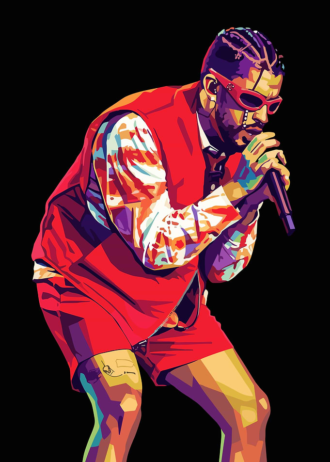 Bad Bunny Pop Art Portrait
