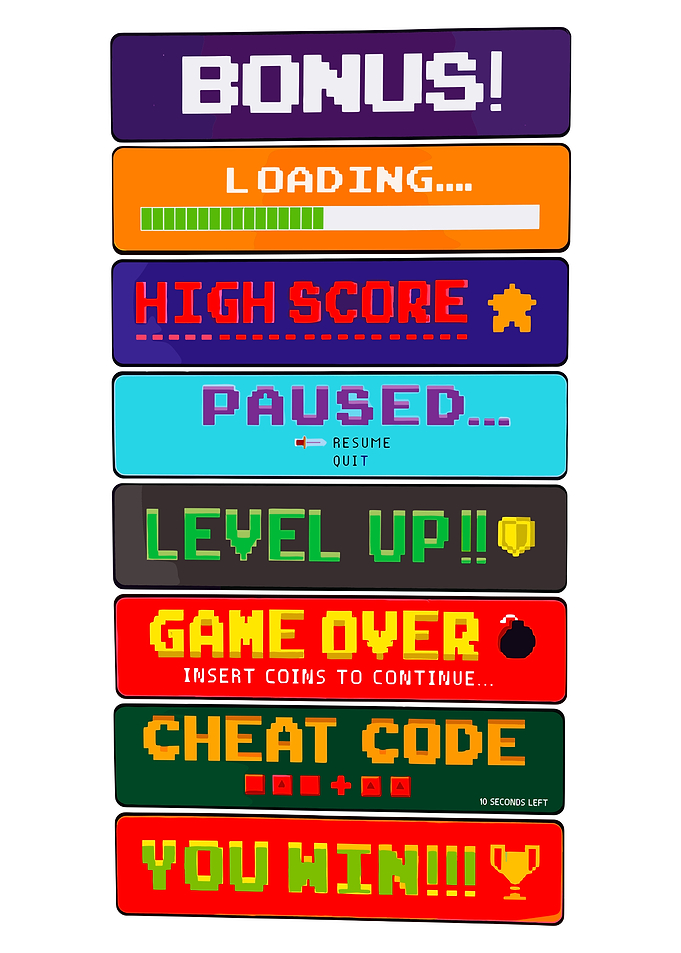 Retro Video Game Text Art