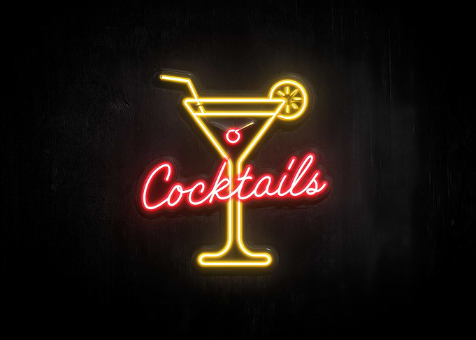 Neon Cocktails Sign
