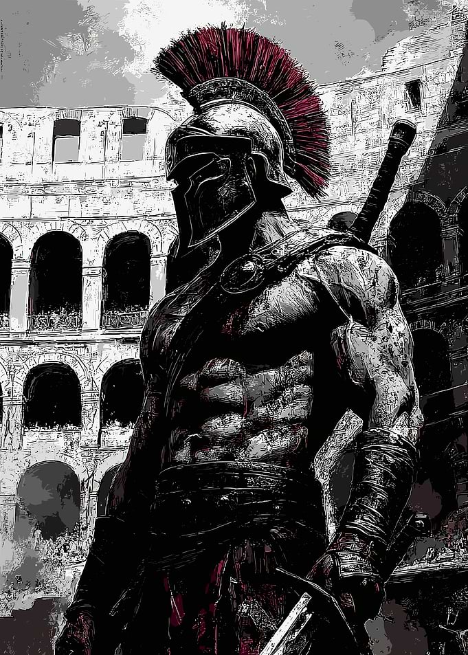 Spartan Warrior in Colosseum