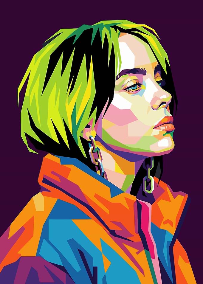 Billie Eilish Pop Art Portrait