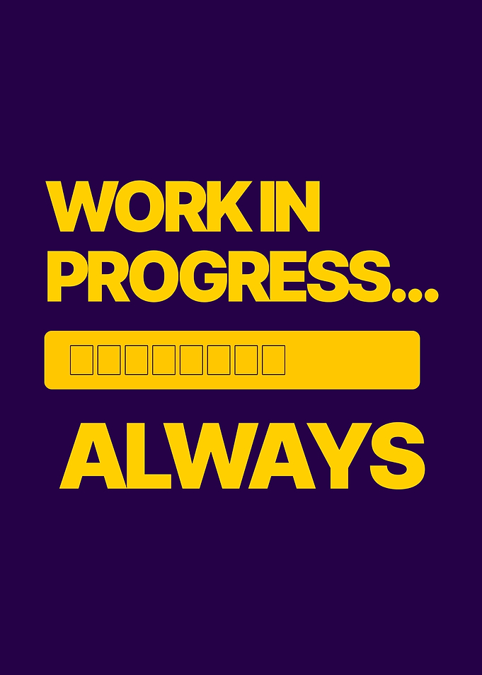 Work in Progress Always motivational poster