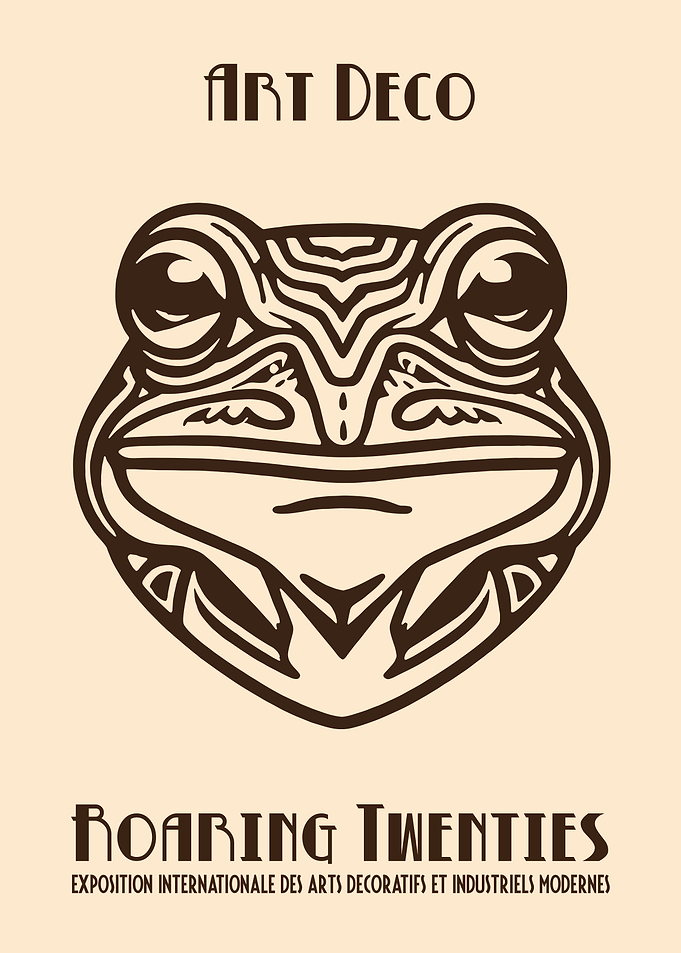 Art Deco Frog Poster