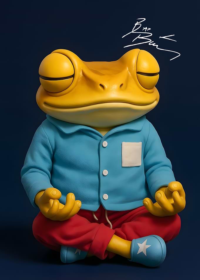 Meditating Frog Character Bad bunny concho