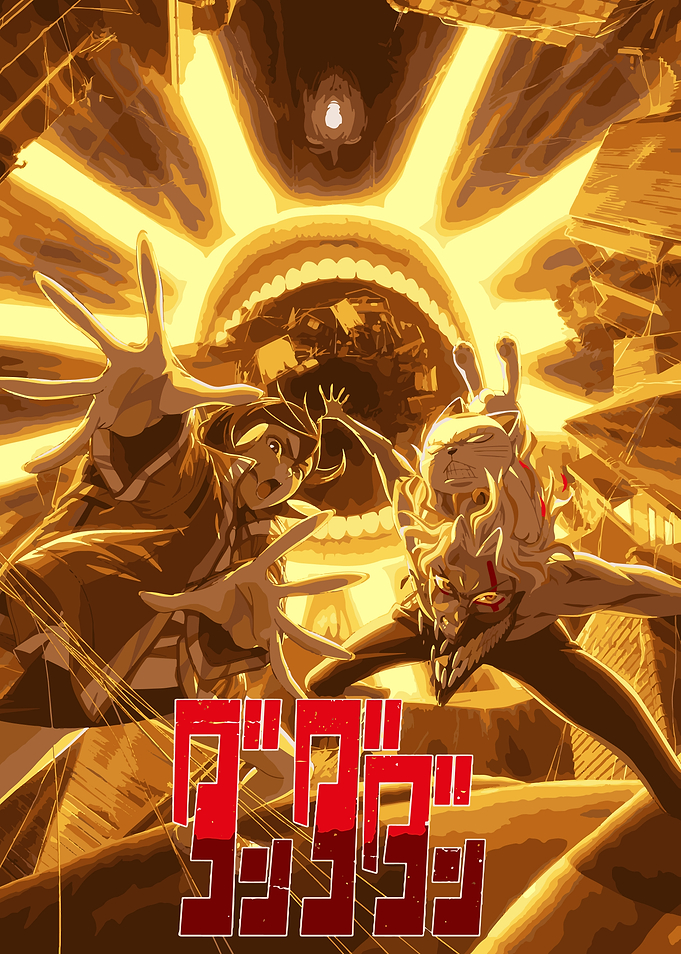 Anime characters in a dramatic scene