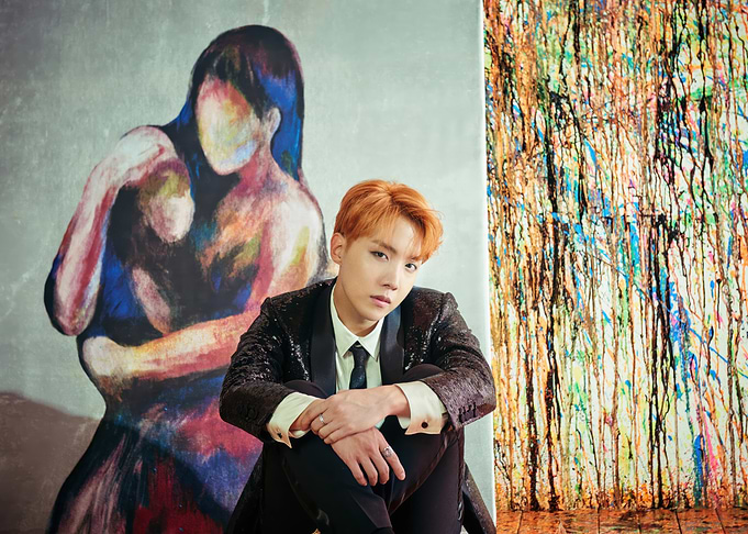 J-Hope in a sequined suit
