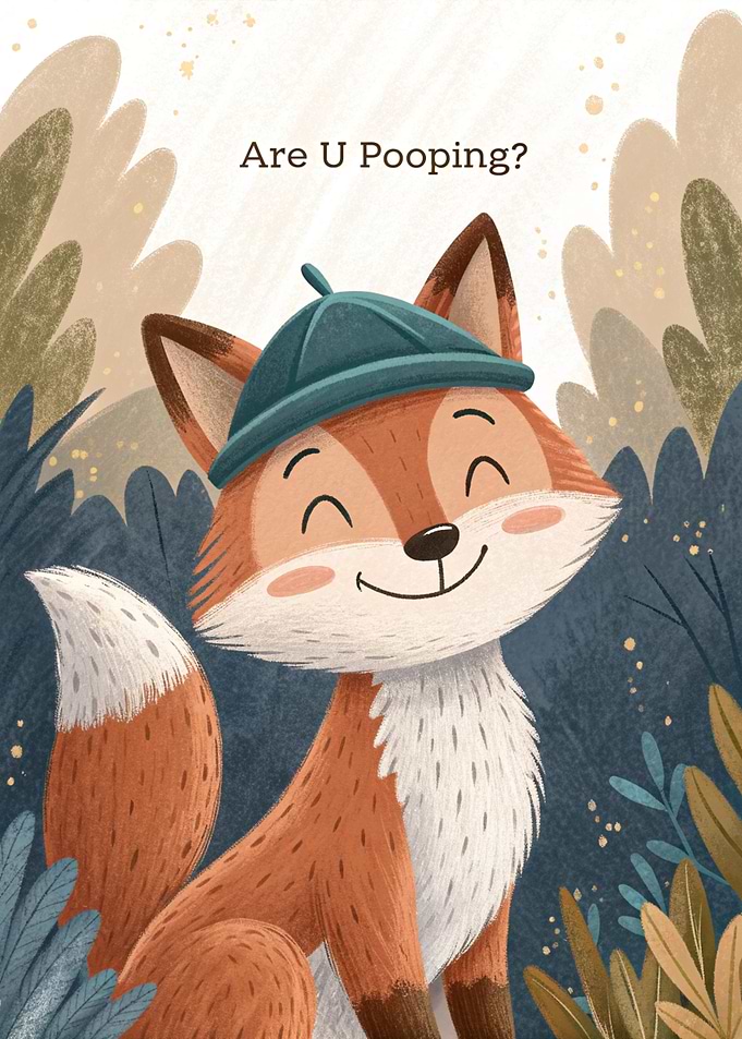 Cute Fox Wearing a Hat