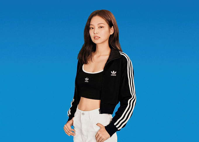 Jennie Kim in Adidas Tracksuit