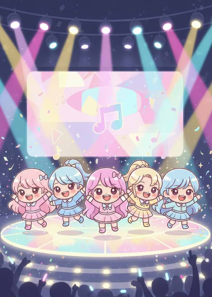 Cute Idols Performing on Stage