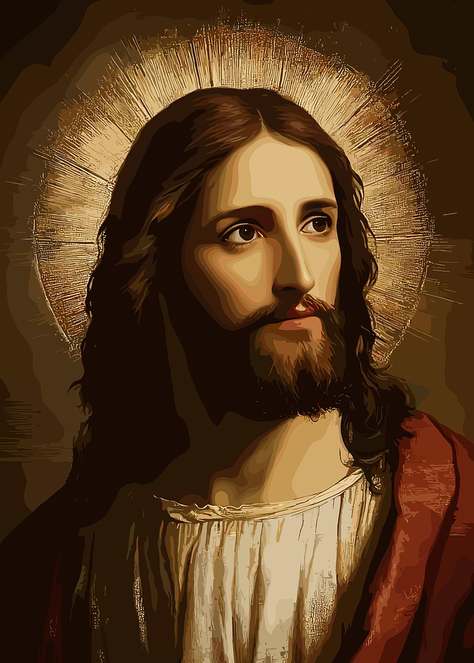 Portrait of Jesus Christ with Halo