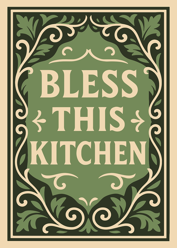 Bless This Kitchen Sign