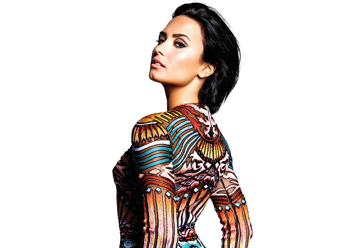 Demi Lovato in Colorful Dress