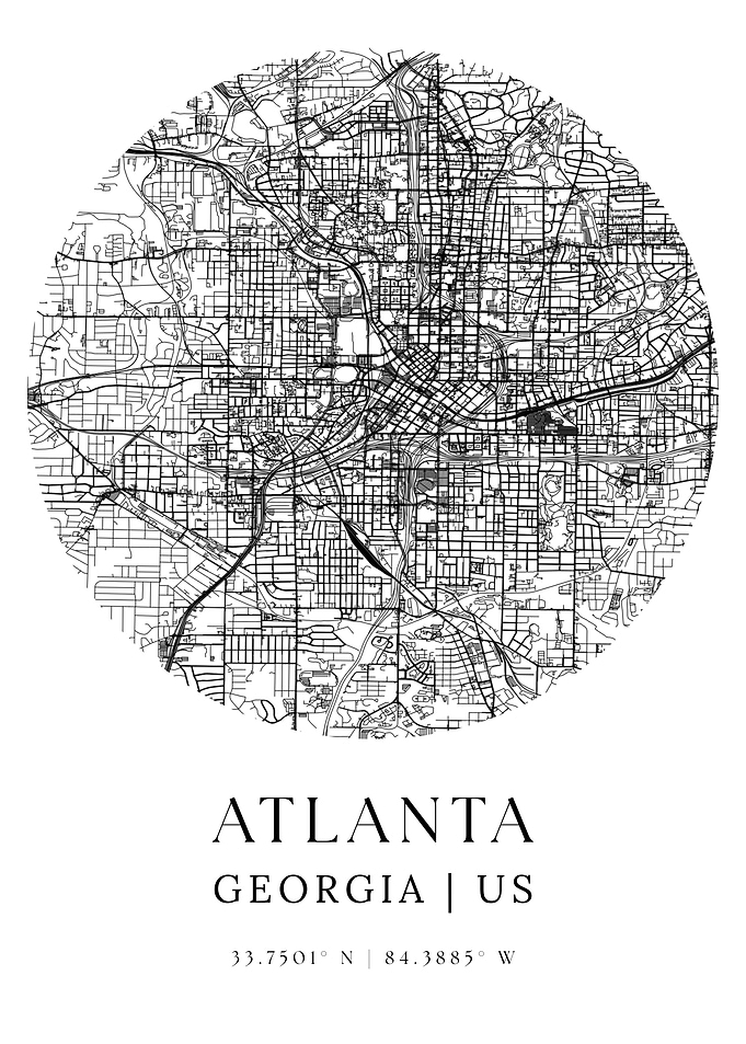 Atlanta Georgia Map Art