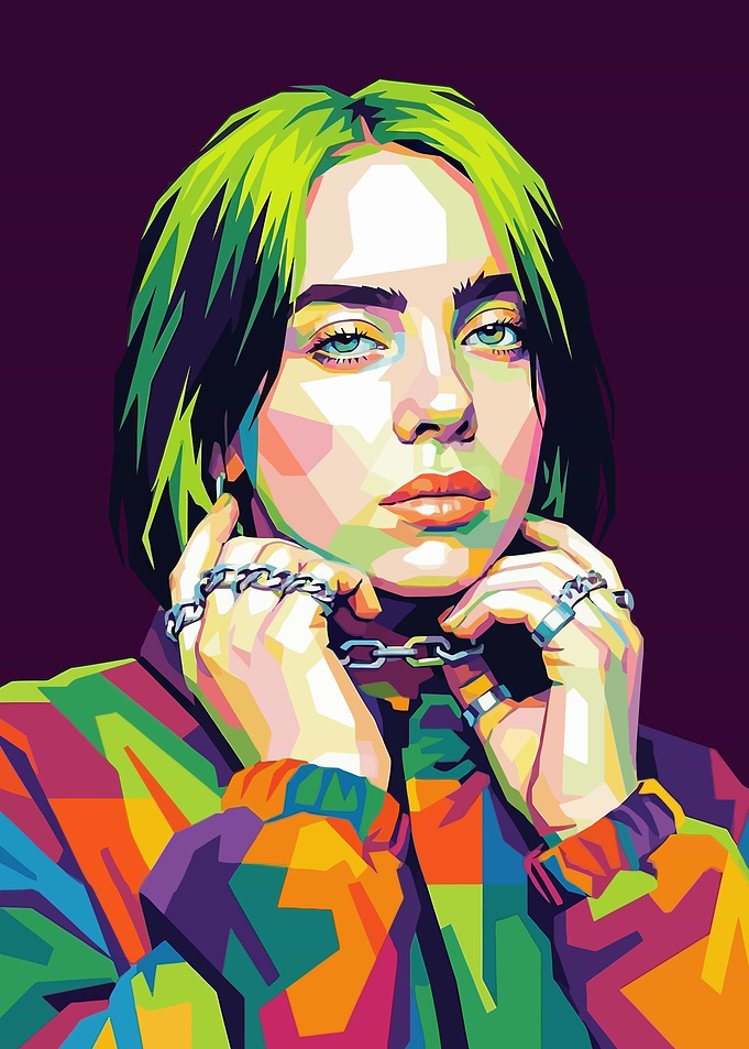 Billie Eilish Pop Art Portrait
