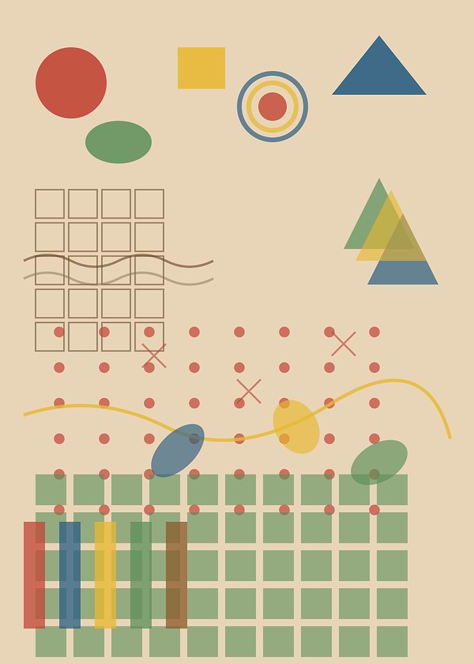 Abstract Geometric Shapes and Grids