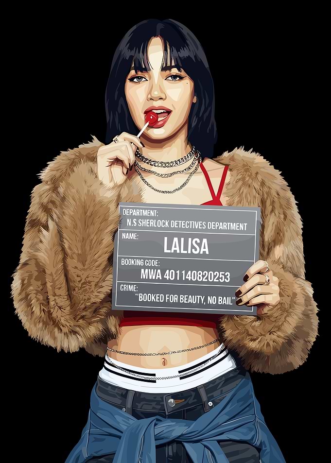 Lalisa Mugshot with Lollipop