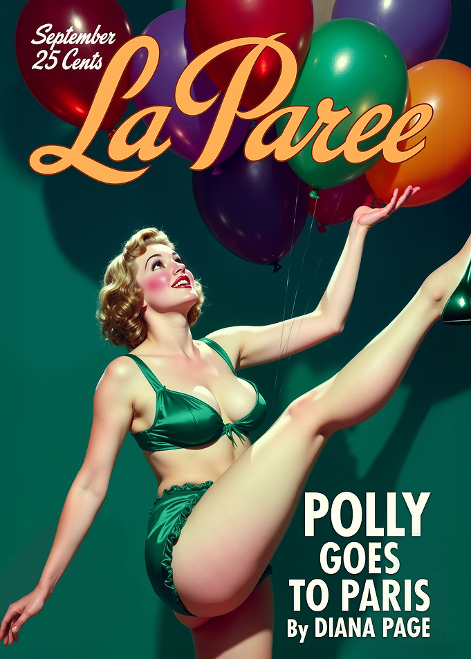 Pin-up girl with balloons