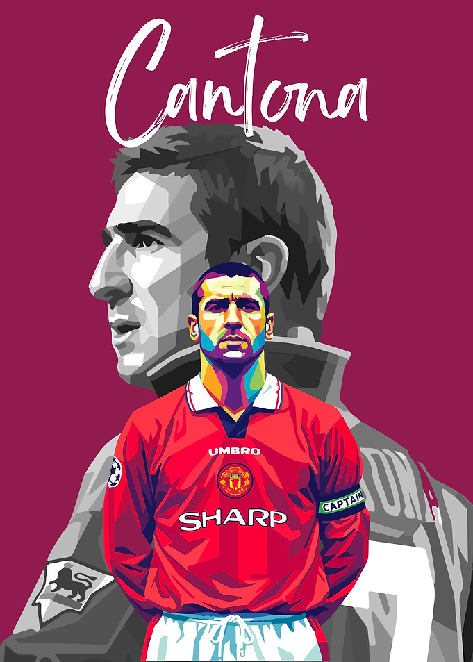 Eric Cantona Pop Art Portrait