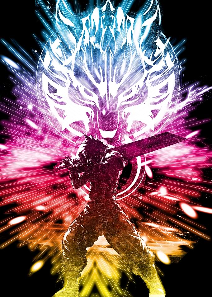 Cloud Strife Wolf Spirit Art