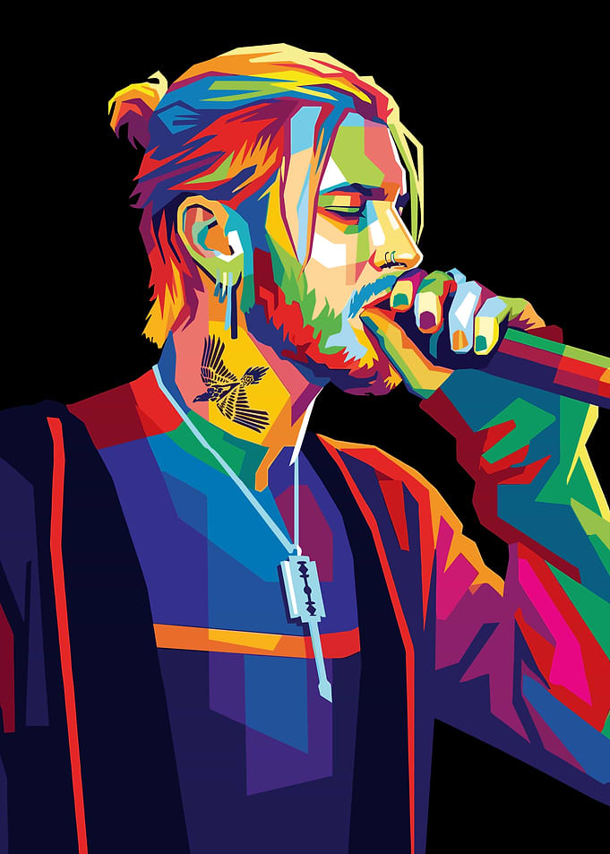Colorful Portrait of a Rapper