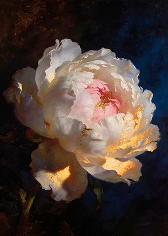 Luminous White Peony