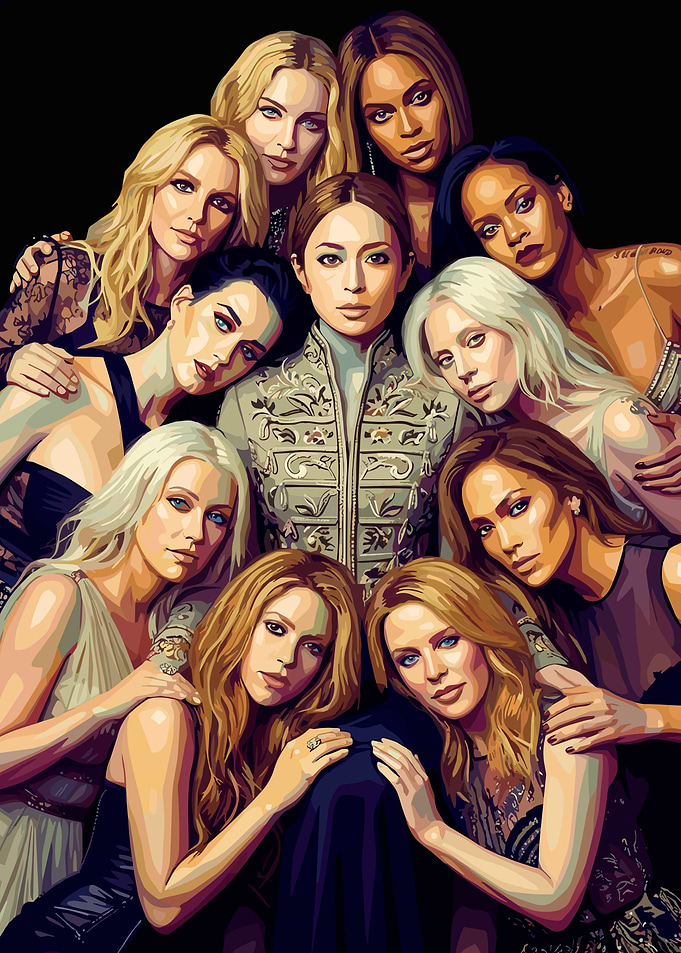 Pop Music Icons Collage
