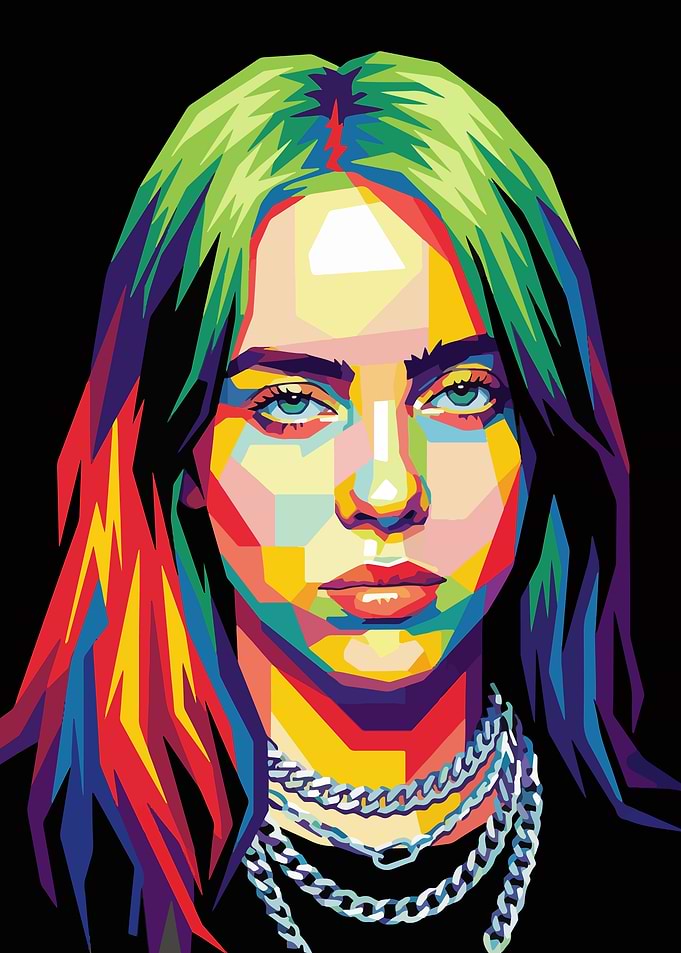 Billie Eilish Pop Art Portrait